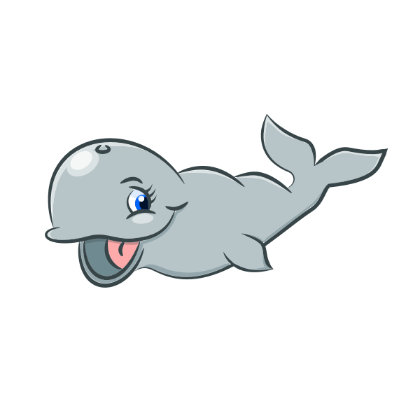 SVG Cute whale image