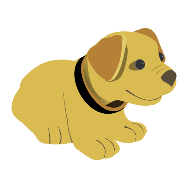 SVG Cute yellow dog
