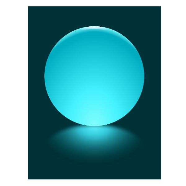 SVG Cyan Sphere Blurred Reflection