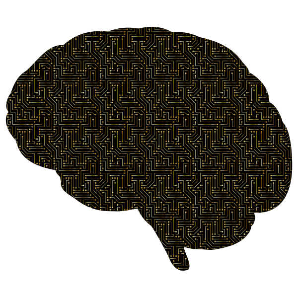 SVG Cyber Brain Gold