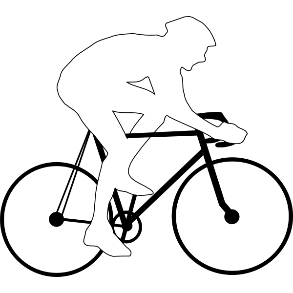 SVG Cyclist silhouette vector image