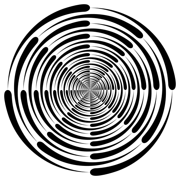 SVG Cyclone in black and white