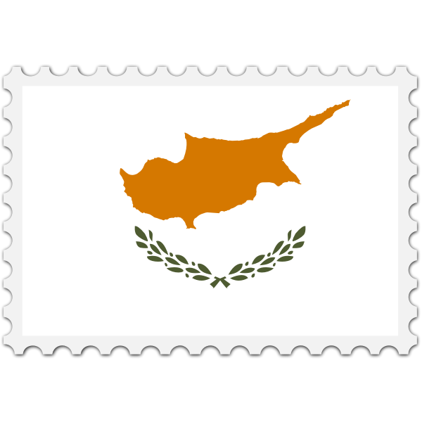 SVG Cyprus flag stamp