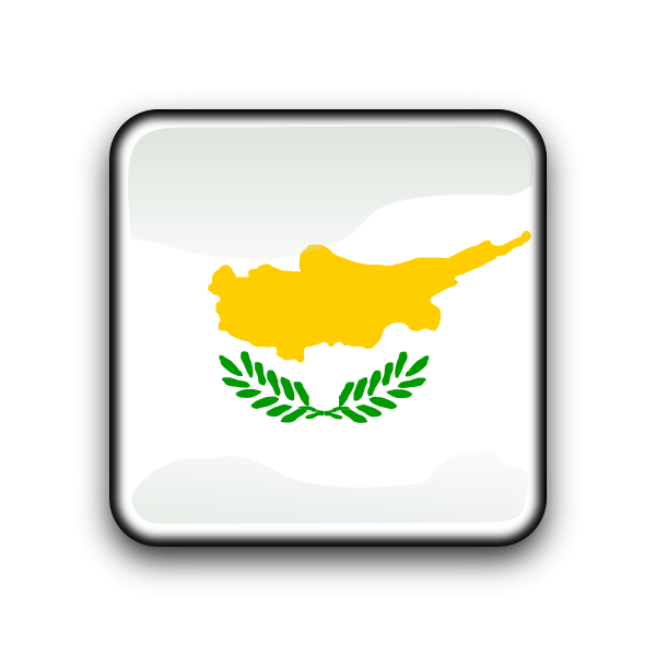 SVG Cyprus vector flag button