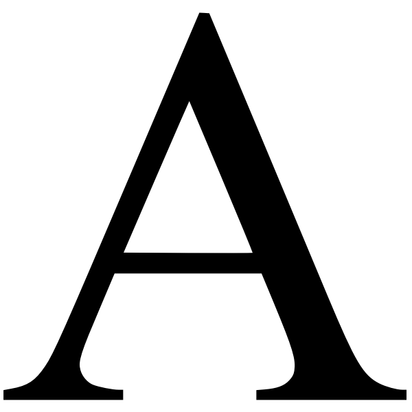 SVG Cyrillic letter A