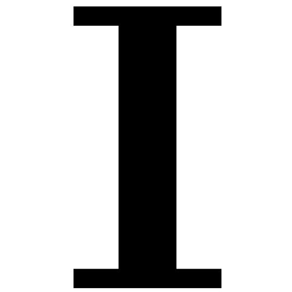 SVG Cyrillic letter I