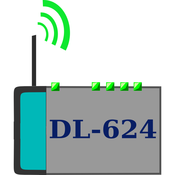 SVG D-Link Wi-Fi router vector image