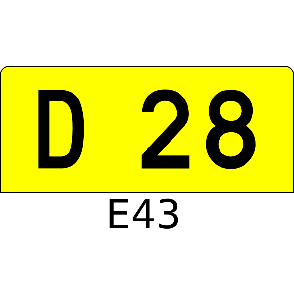 SVG D28 country road informatory traffic sign vector graphics
