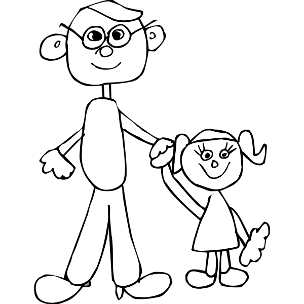 SVG Dad and daughter