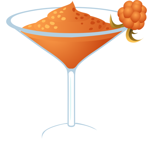 SVG Daiquiri garnished with cloudberry vector image