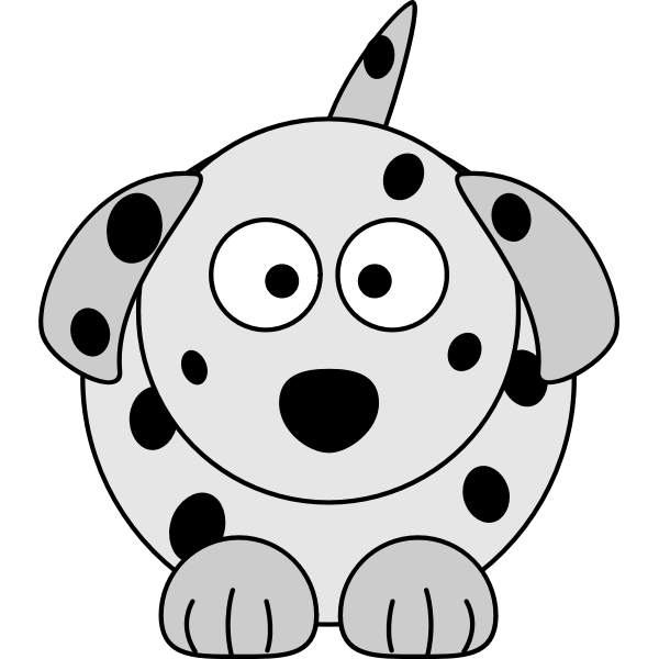 SVG Dalmatian cartoon dog