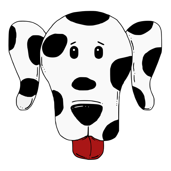 SVG Dalmatian dog portrait vector graphics