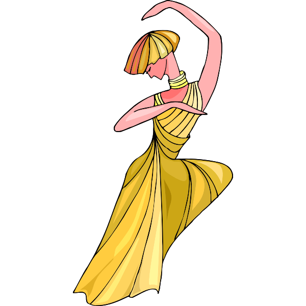 SVG Dancer in golden dress