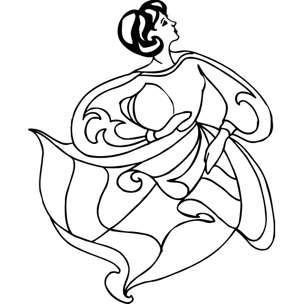 SVG Dancer line drawing