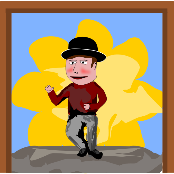 SVG Dancer with bowler