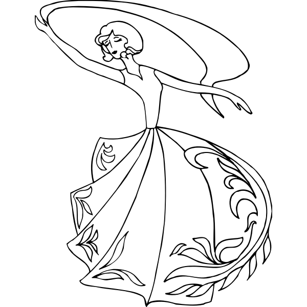 SVG Dancing ballerina