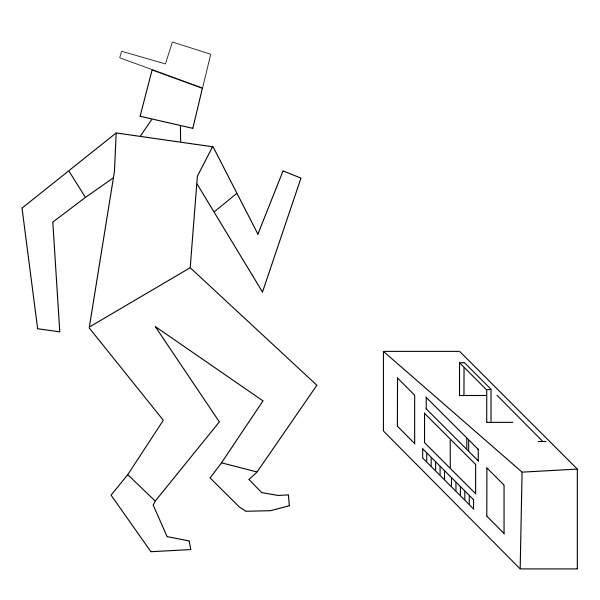 SVG Dancing Box Man