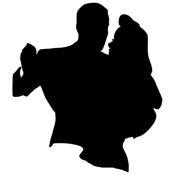 SVG Dancing couple silhouette