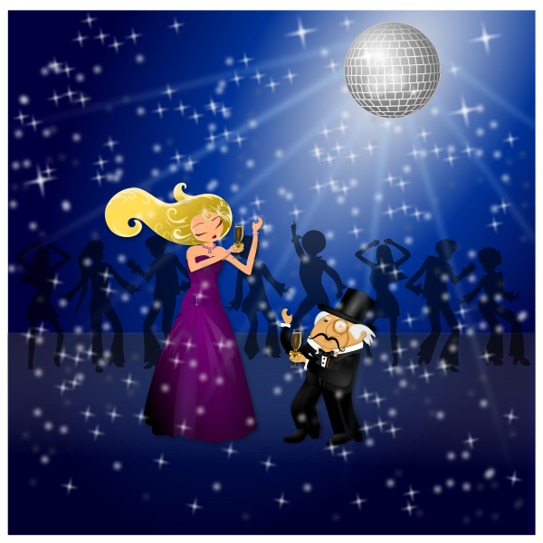 SVG Dancing Couple vector graphics