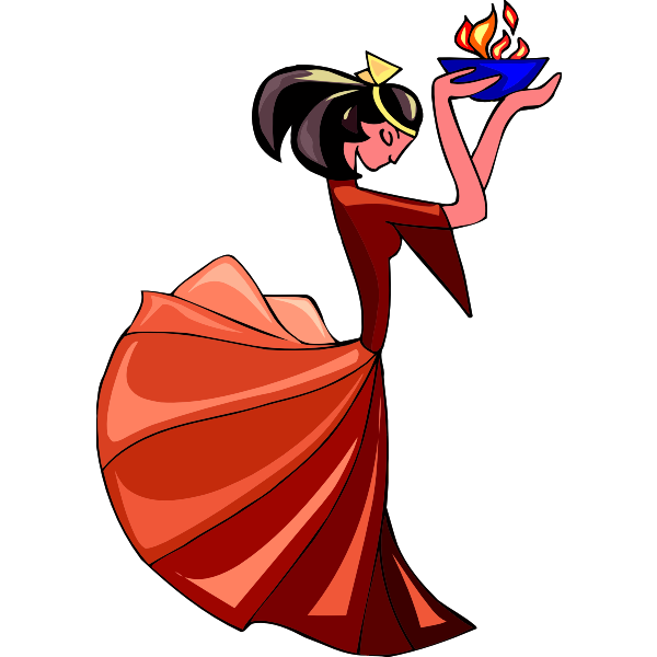 SVG Dancing in red