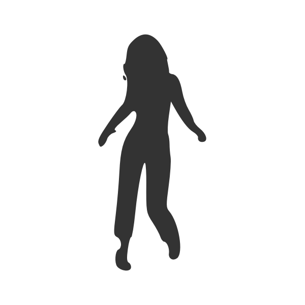SVG Dancing lady silhouette vector image