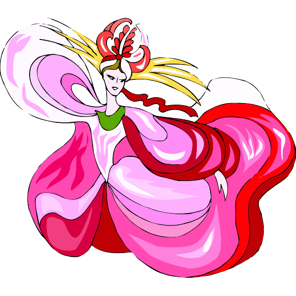 SVG Dancing lady vector image