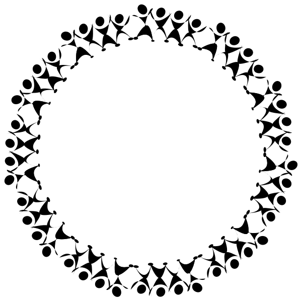 SVG Dancing people circle