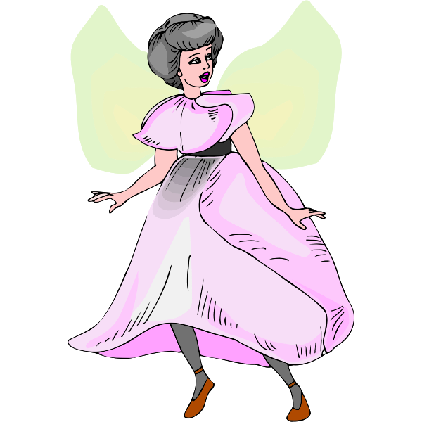 SVG Dancing pixie image