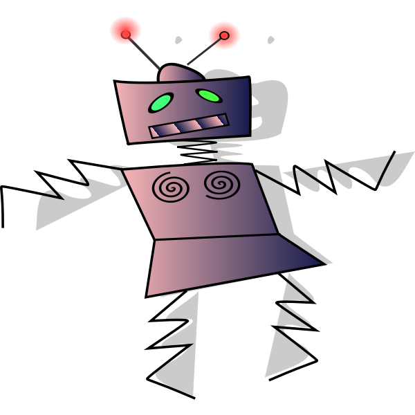 SVG Dancing robot vector image