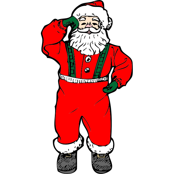 SVG Dancing Santa Vector Art