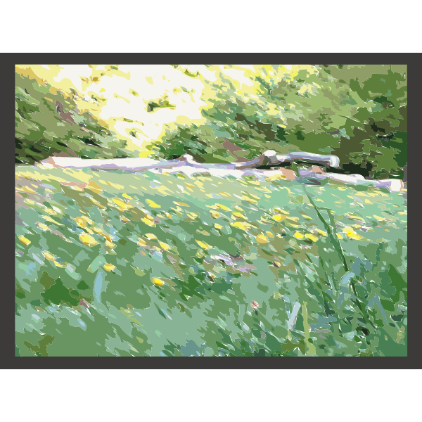 SVG Dandelion in Forest