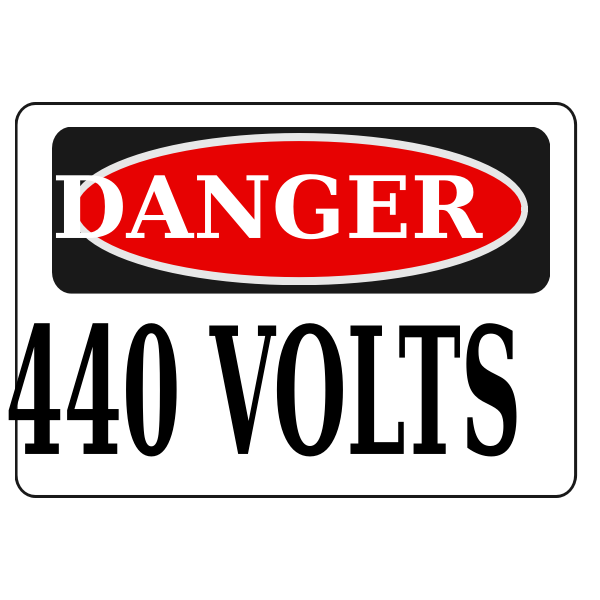 SVG Danger 440 volts sign vector image