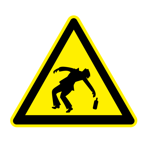 SVG Danger drunken people