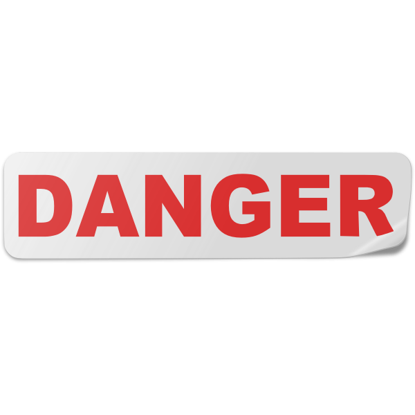 SVG Danger label vector image