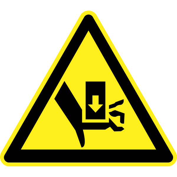 SVG Danger of heavy objects hazard warning sign vector image