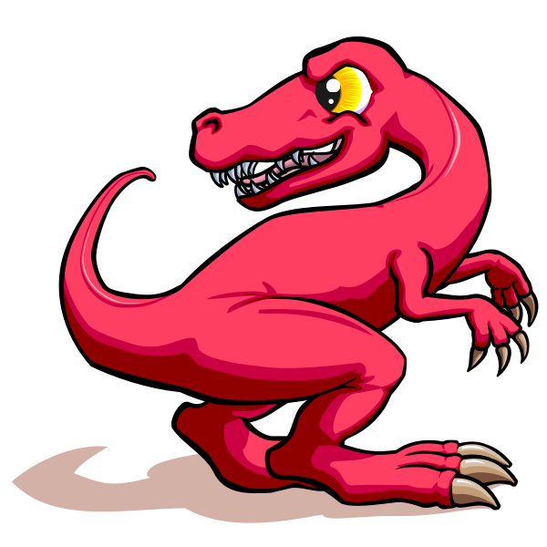 SVG Dangerous red dragon