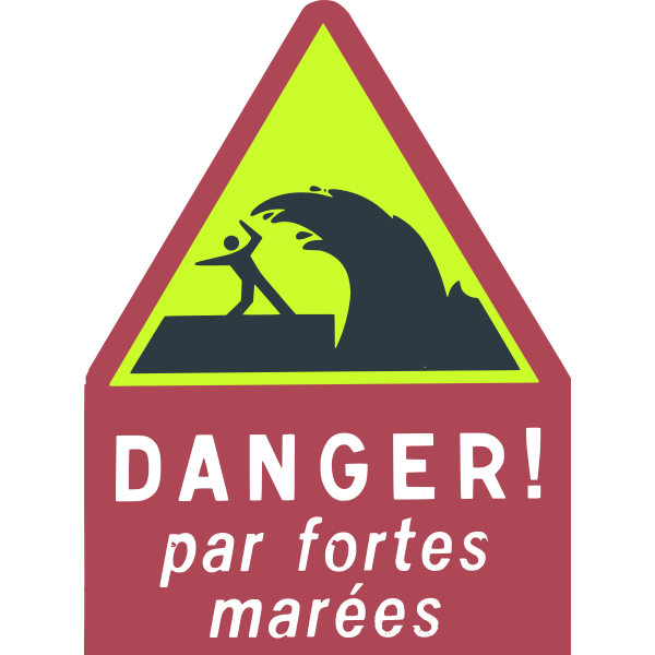 SVG Dangerous waves warning sign vector image