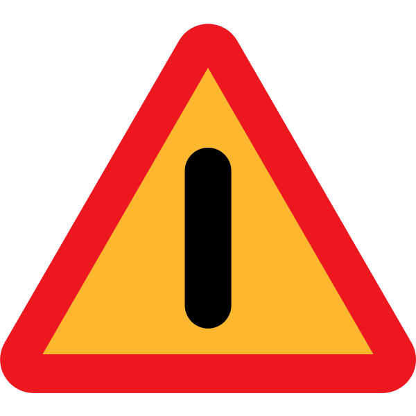 SVG Dangers road vector sign