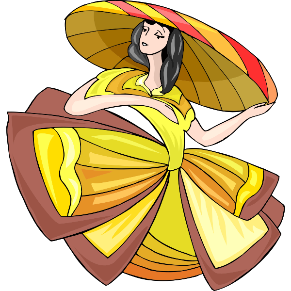 SVG Danseuse with large har