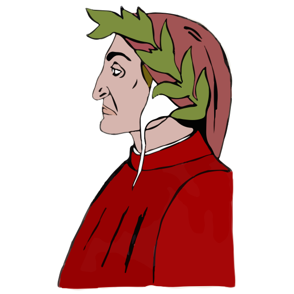 SVG Dante Alighieri vector image