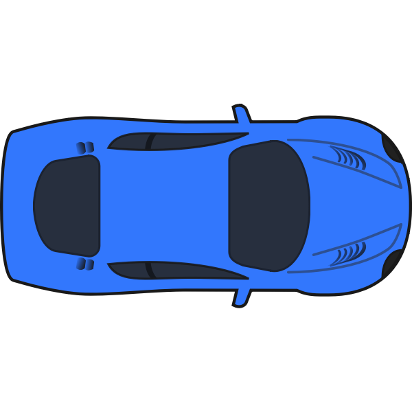 SVG Dark blue racing car vector illustration