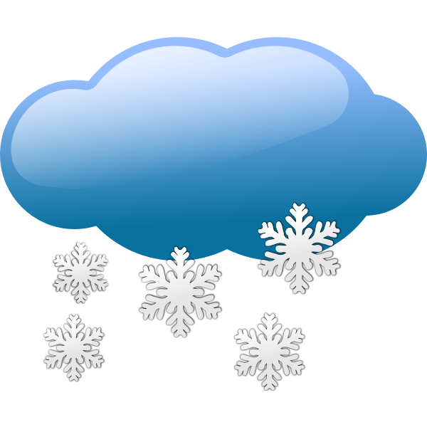 SVG Dark blue weather forecast icon for snow vector illustration