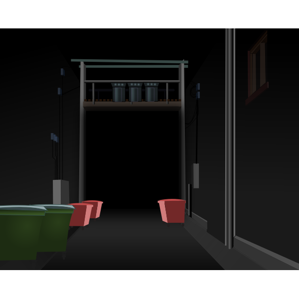 SVG Dark corridor vector illustration