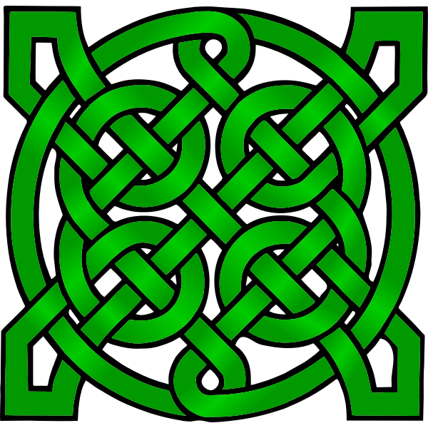 SVG Dark green Celtic mandala vector clip art