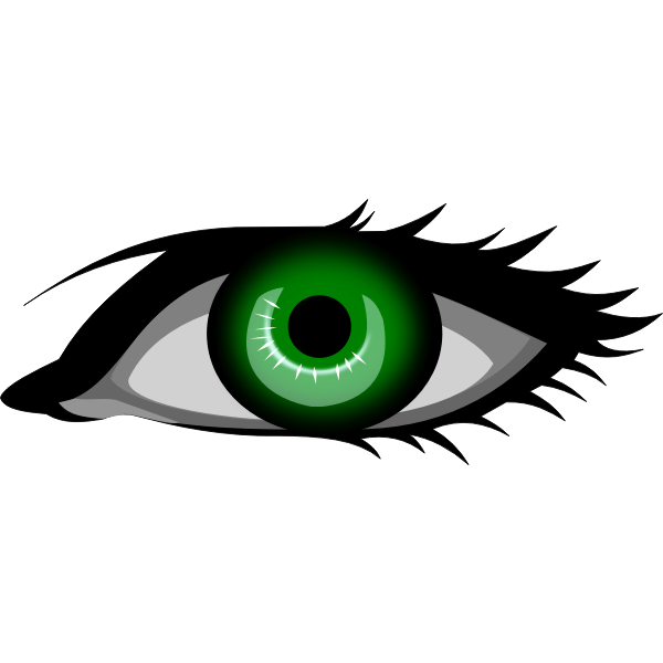 SVG Dark green eye vector image