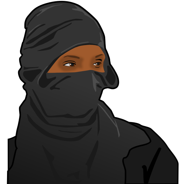 SVG Dark lady ninja