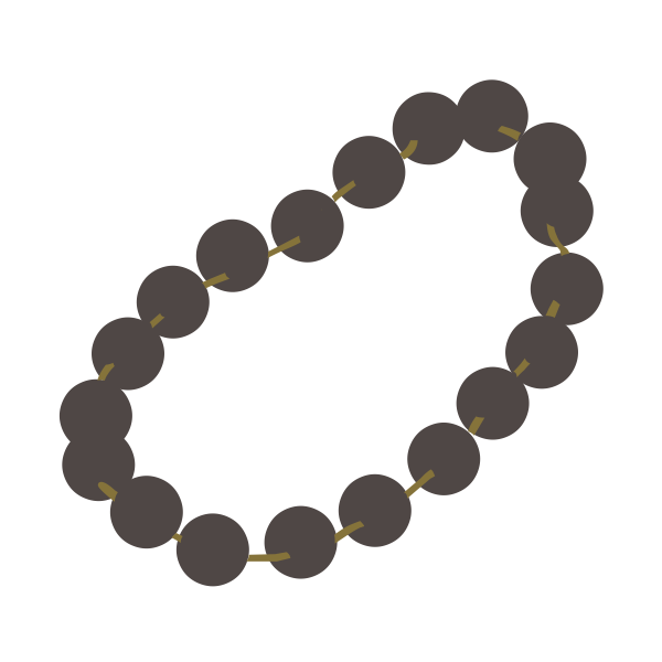 SVG Dark pearl necklace