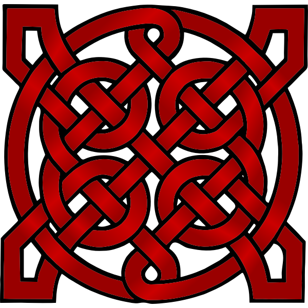 SVG Dark red Celtic mandala vector image