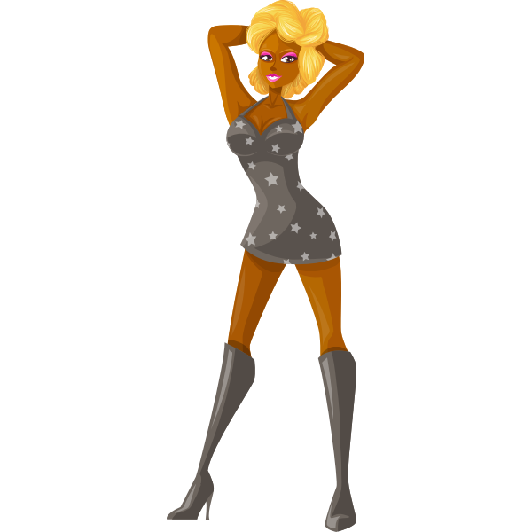 SVG Dark-skinned blonde vector image