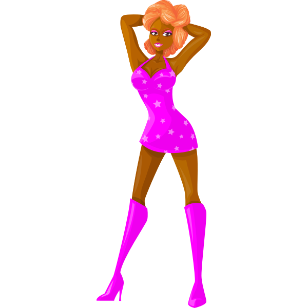 SVG Dark-skinned exotic dancer